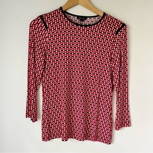 Worth Geometric Womens Long Sleeve Top